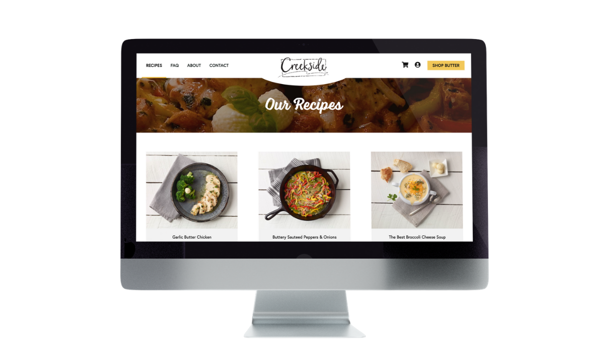 Custom website design for Butterball Farms