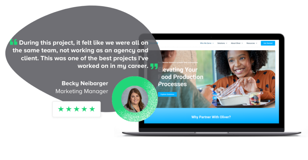 Oliver Packaging and Equipment Strengthens Its Brand Online with a Website Redesign 1 Oliver Packaging Equipment Client Quote